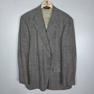 Brooks Brothers Houndstooth Sport Coat Blazer Wool Jacket Men 42S